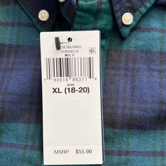 Polo Ralph Lauren Big Boys Oxford Long Sleeve Shirt Green XL(18-20) - Picture 5 of 9